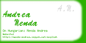 andrea menda business card